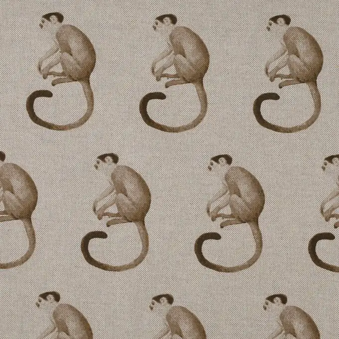 Tessuto cotone spesso scimmia beige - Qualità seduta