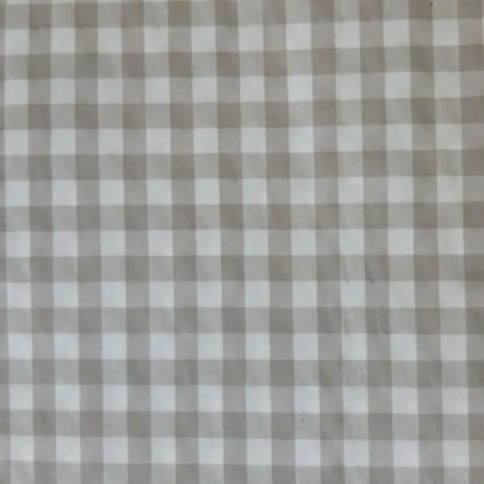 Tessuto tinto a quadri colore lino beige