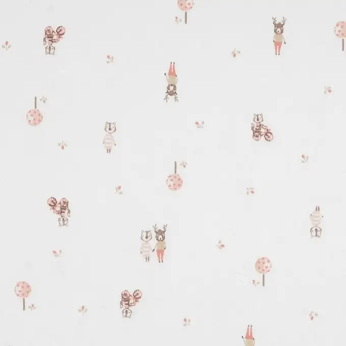 Tessuto satin di cotone bio animali