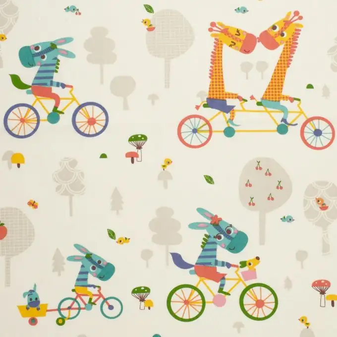 Tessuto cotone bambino giraffa