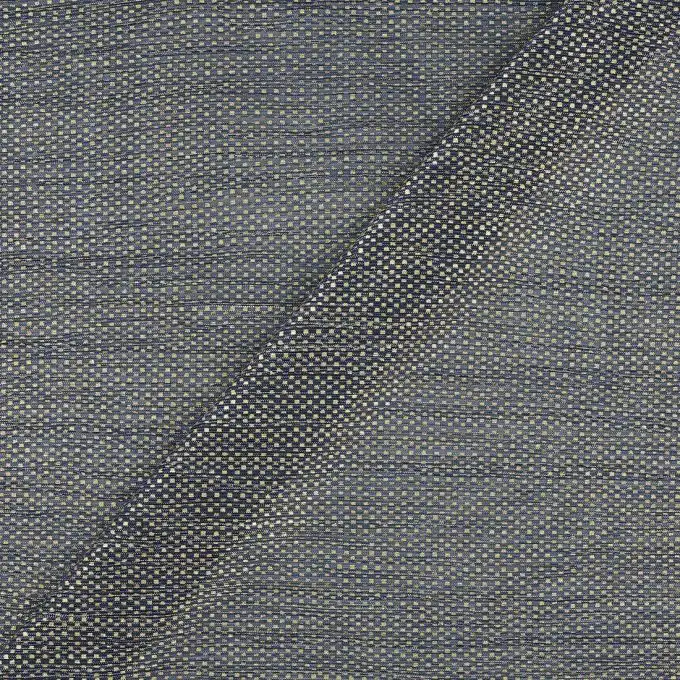 Tessuto velato liscio blu e dorato