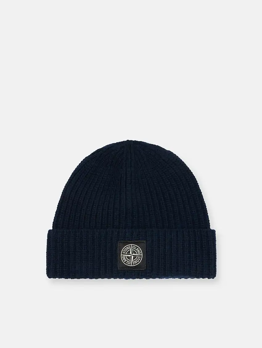 Berretto in Lana Certificata Blu