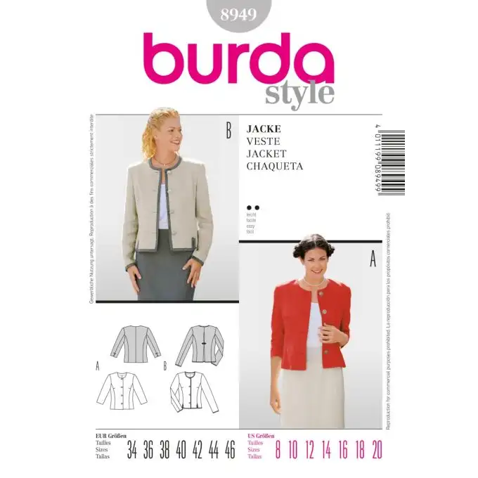 Modello burda 8949 giacca