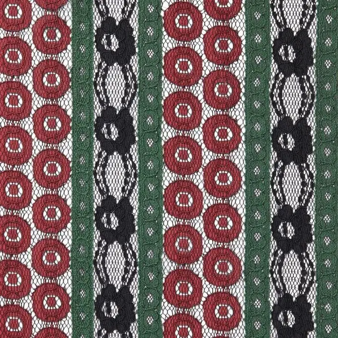 Tessuto pizzo a bande tricolore