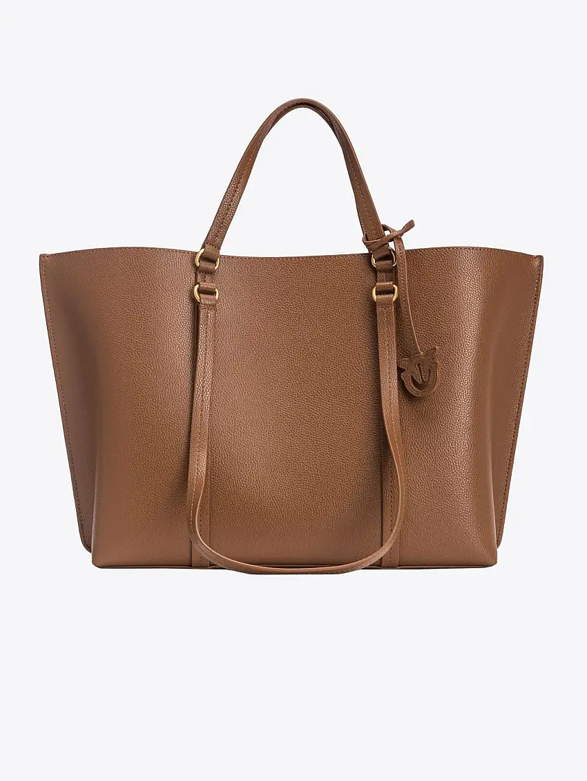 Borsa Shopper in Pelle Bottalata Marrone