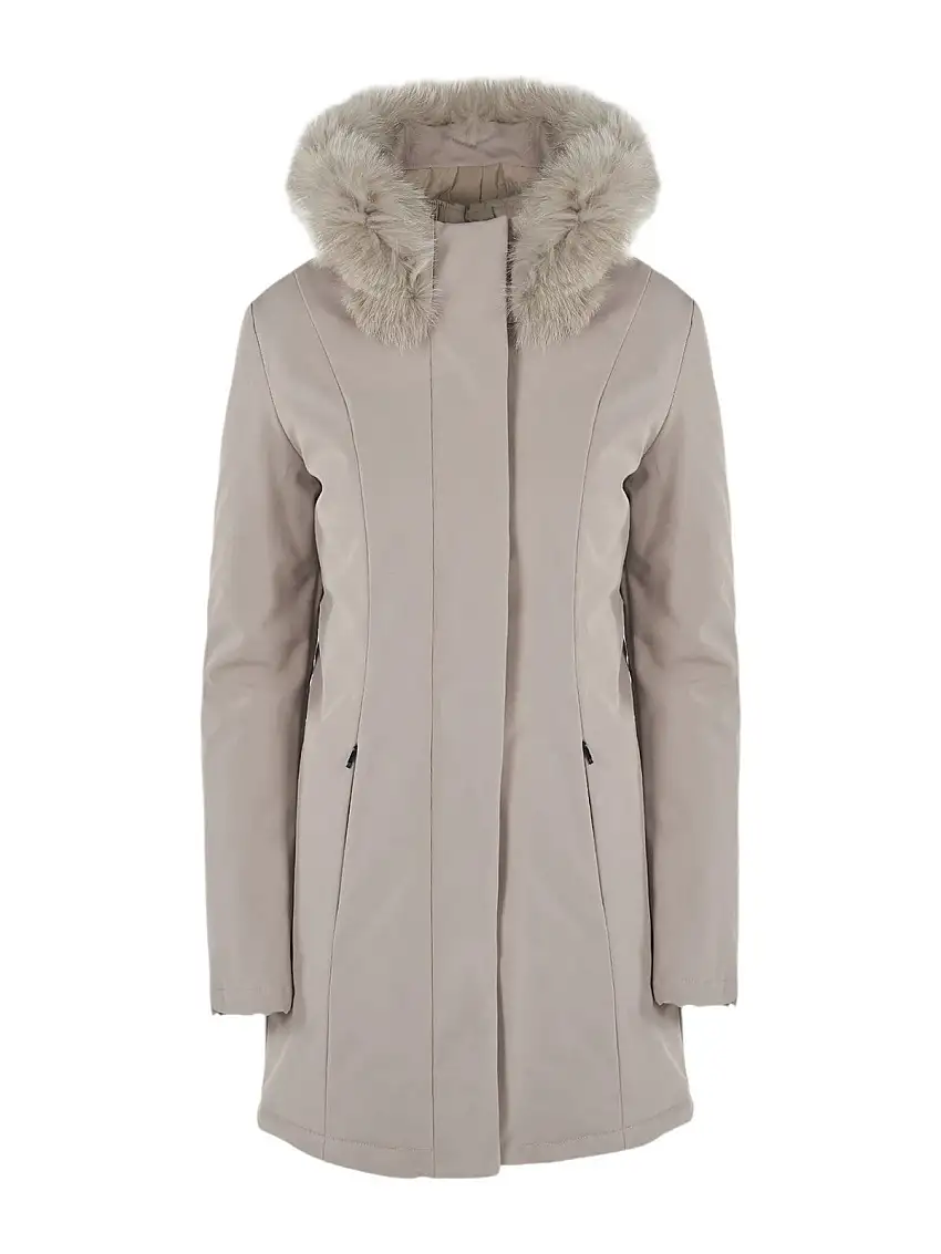 REFRIGIWEAR Women's Down Jacket LADY TECH/1 FUR JACKET W99108 XT2429 A00220 Beige