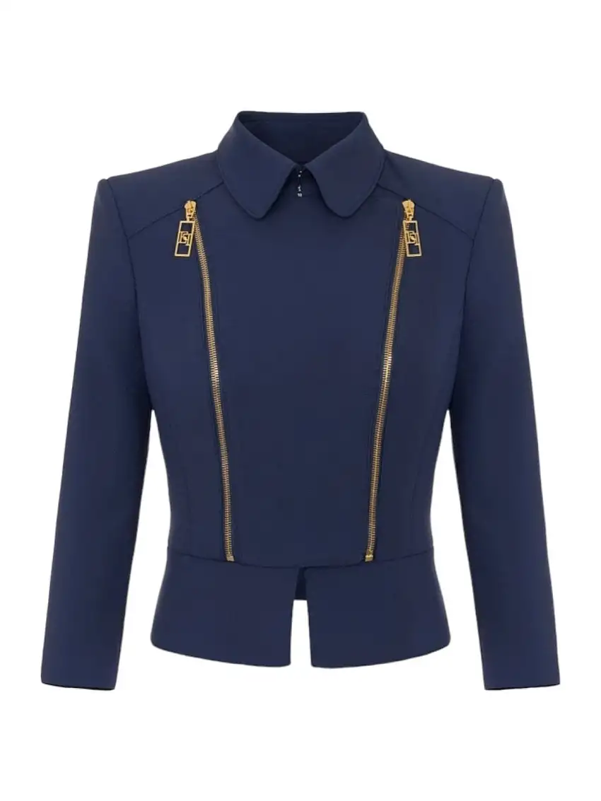 ELISABETTA FRANCHI Women's Jacket GI10046E2 B75 Blue