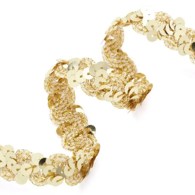 Serpentina a lustrini dorati 15 mm