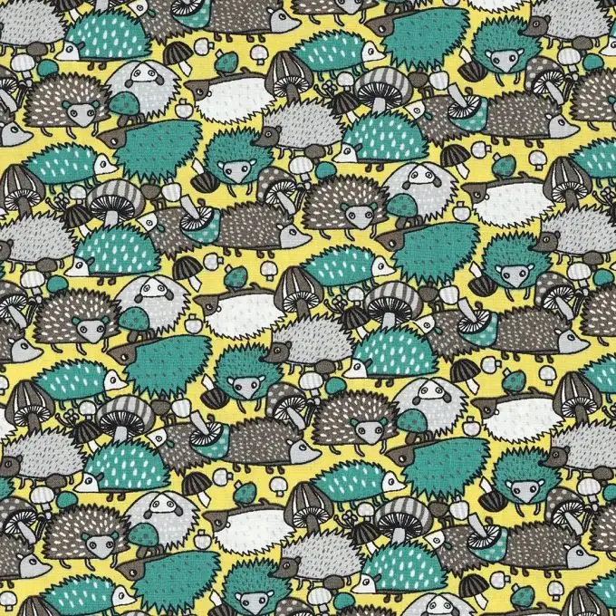 Tessuto popeline cotone giallo riccio