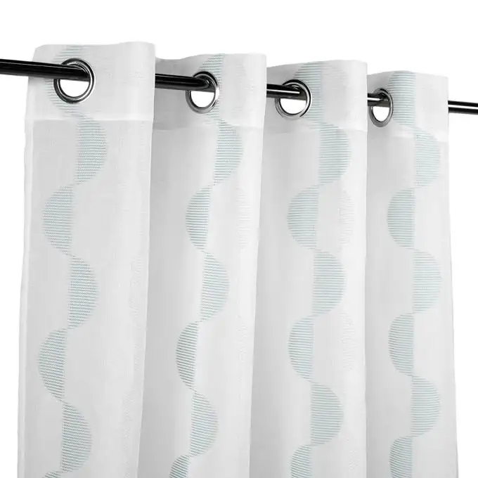 Tenda bianca semicerchi blu