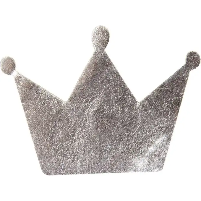 Scudetto corona argento simil