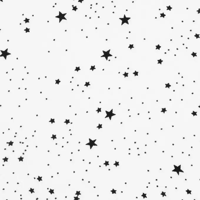 Tessuto crêpe stelle fondo ecru