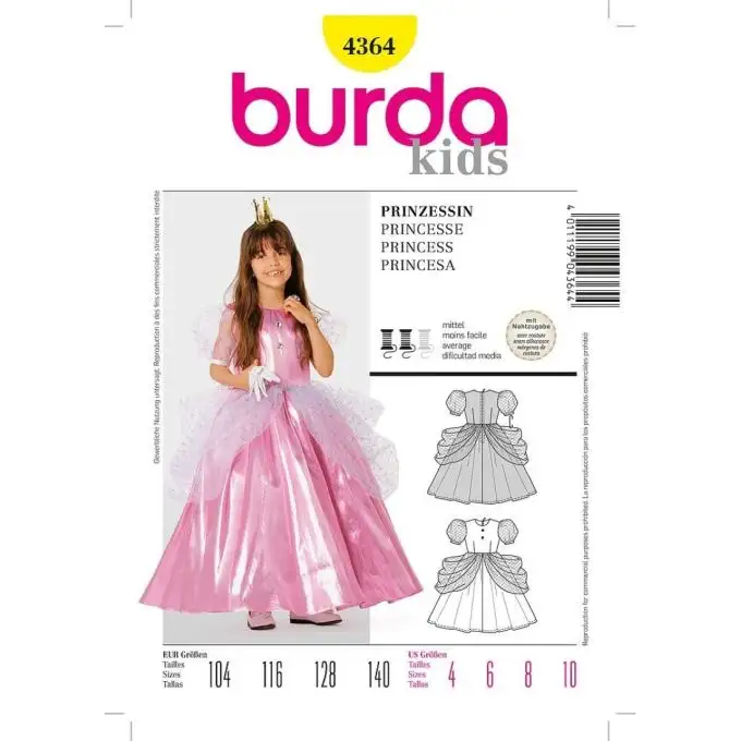 Modello costume da principessa