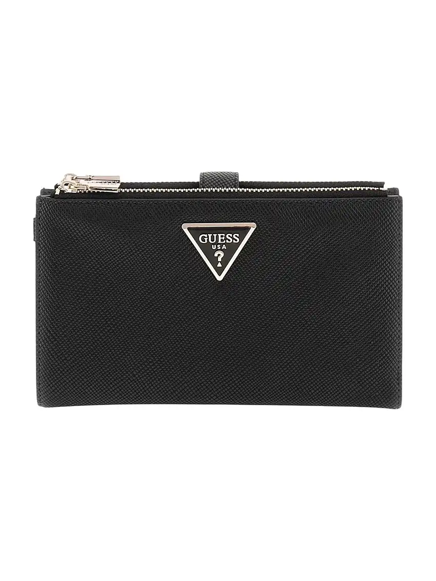 GUESS Women's Wallet LAUREL SLG DBL ZIP ORGANIZER SWZG85 00157 BLA Black