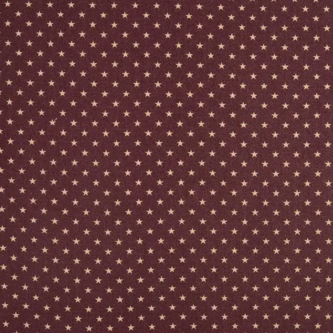 Tessuto twill stelle bordeaux