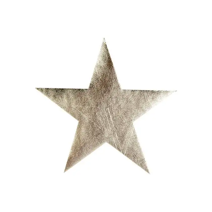 Ecusson termoadesivo similpelle stella dorata