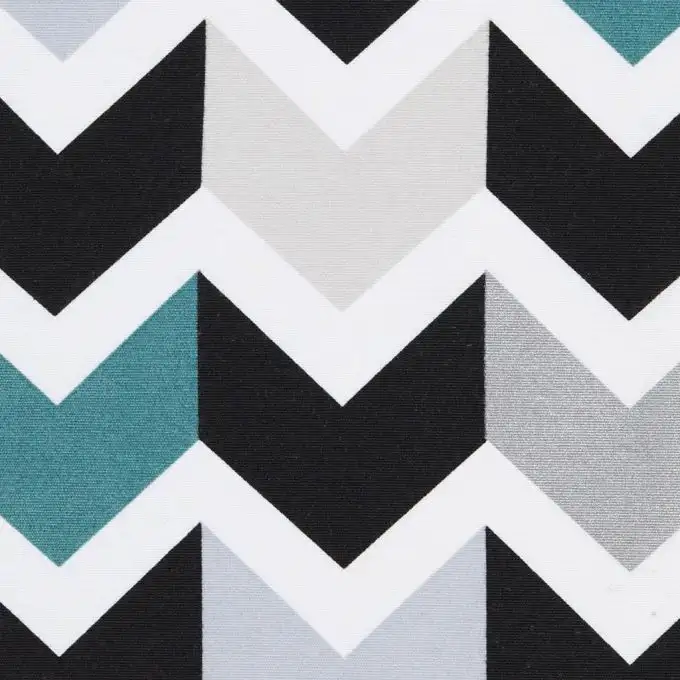 Tessuto cotone spesso stampato chevron grande larghezza