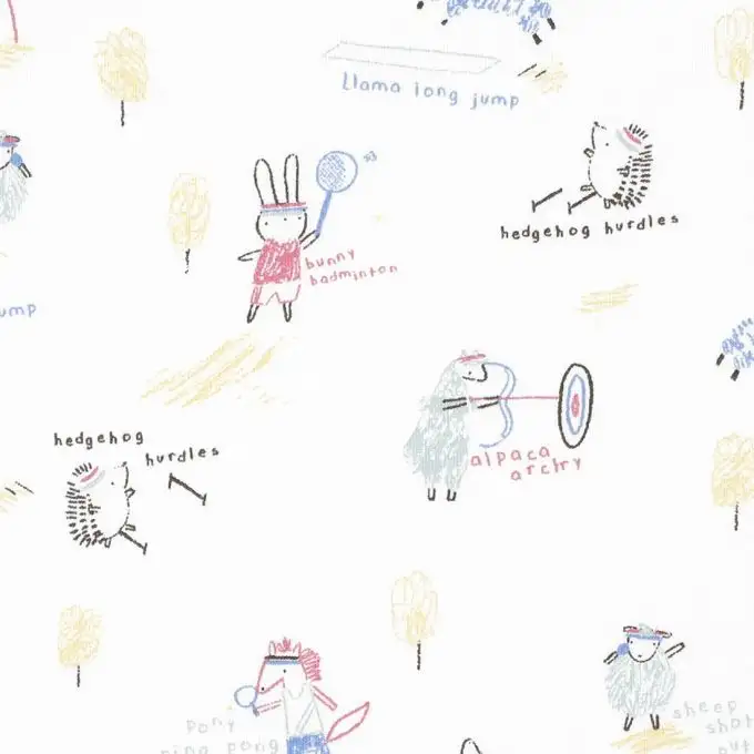 Tessuto jersey bio motivi bambini