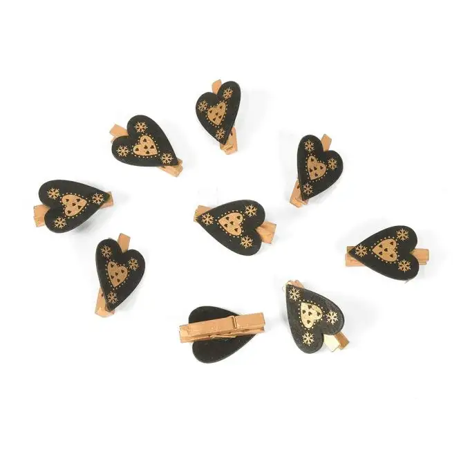 Pinze nere a forma di cuori