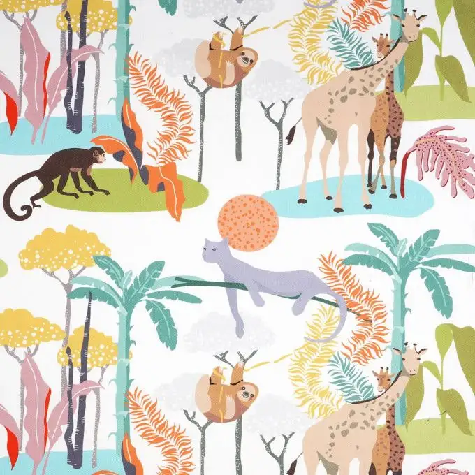 Tessuto cotone spesso animali Africa