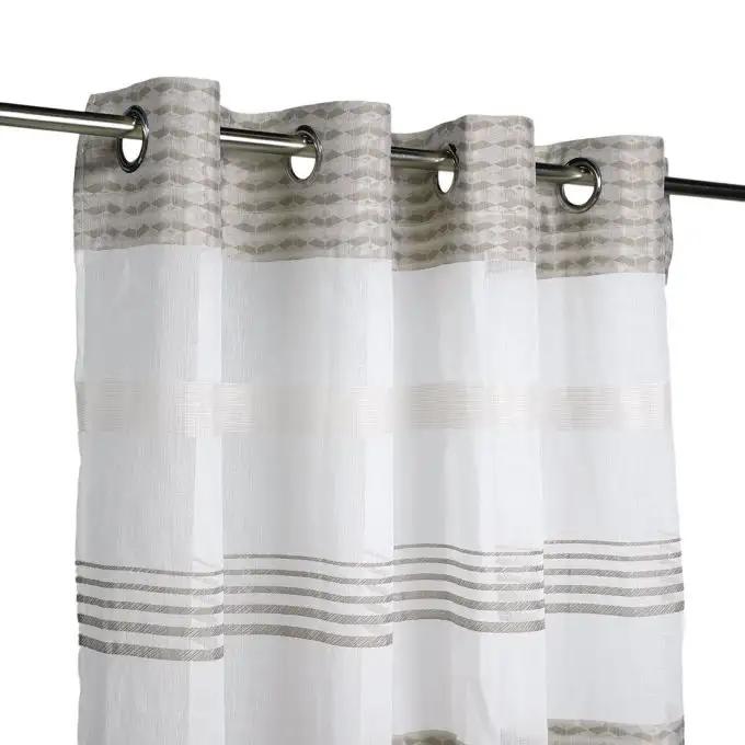 Tenda voile geometrico effetto lino 140x240 cm