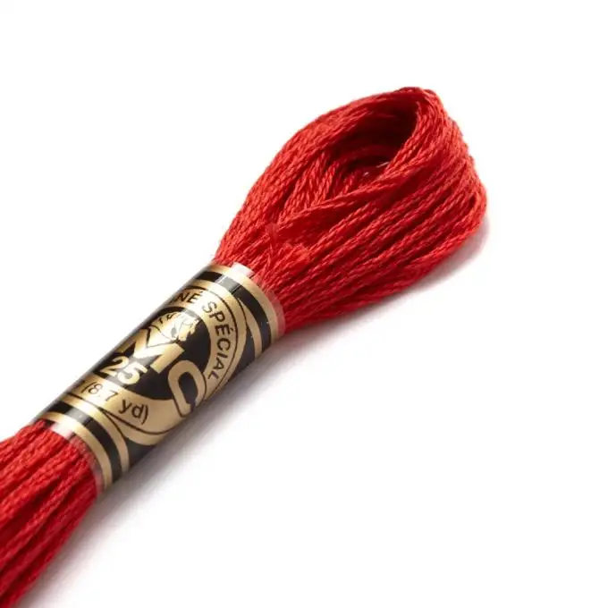 Filato mouliné da ricamo tonalità rosse COL 349