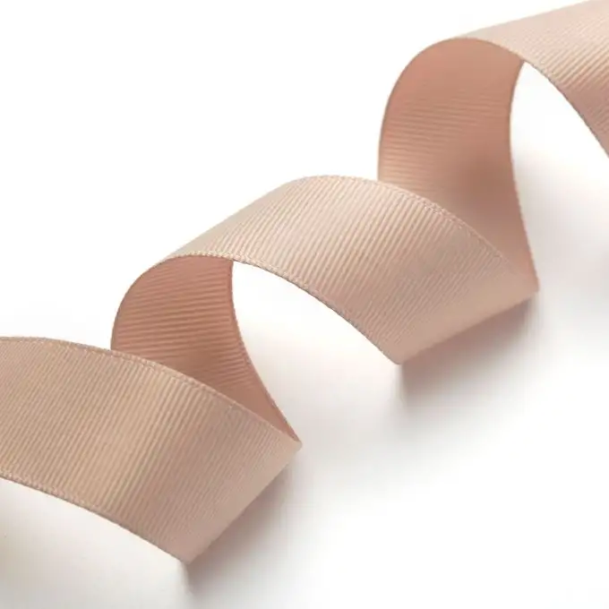 Nastro gros grain beige 25mm