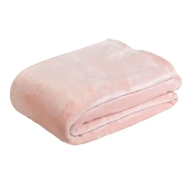 Plaid tinta unita rosa 125x150 cm