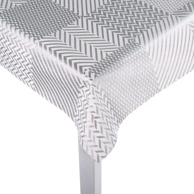 Tovaglia cerata argento solco