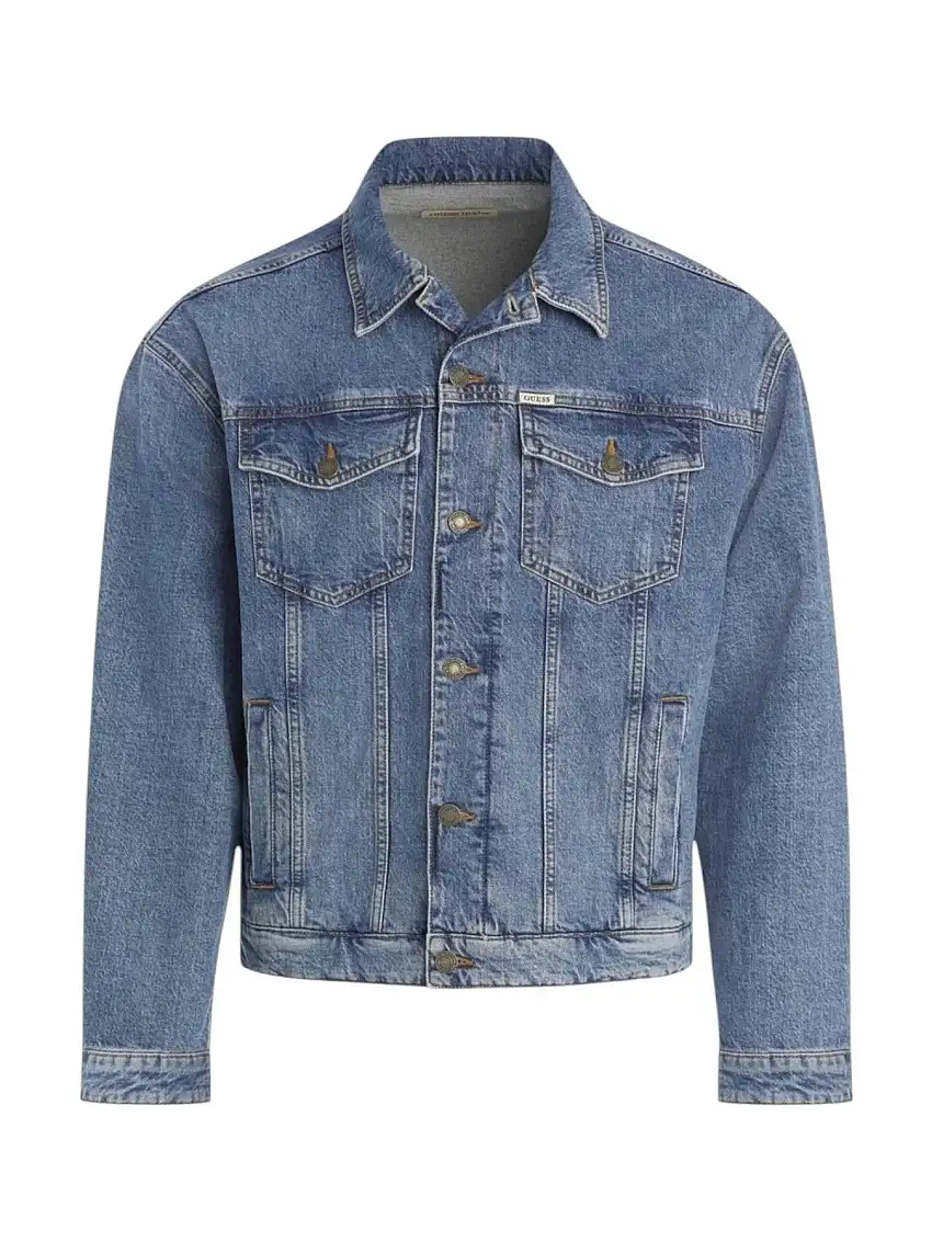 GUESS Men's Jacket GJ MENS OVERSIZE TRUCKER JACKE M4YN38 D5DO2 GAM1 GJ ARTISTIC MEDIUM W