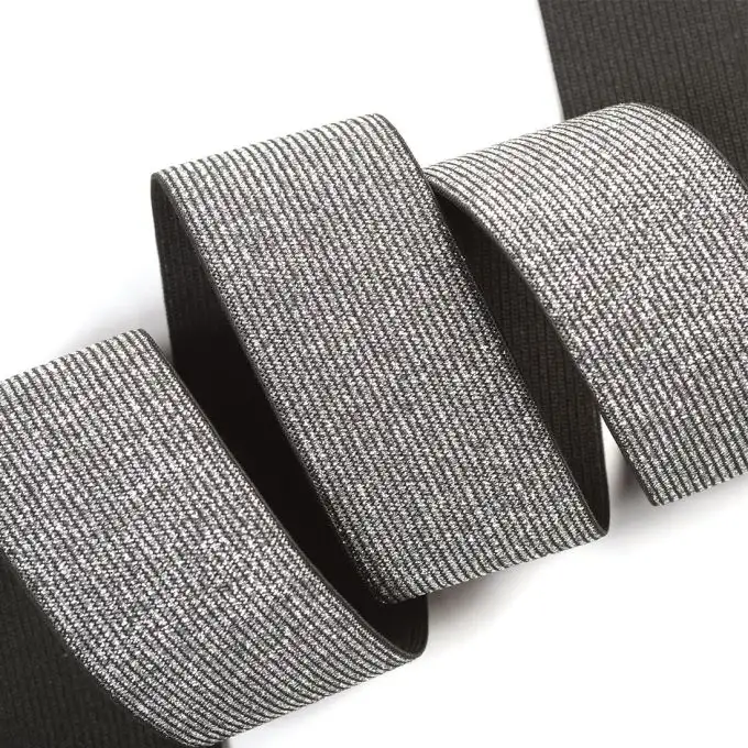 Elastico maglia 40 mm argentato