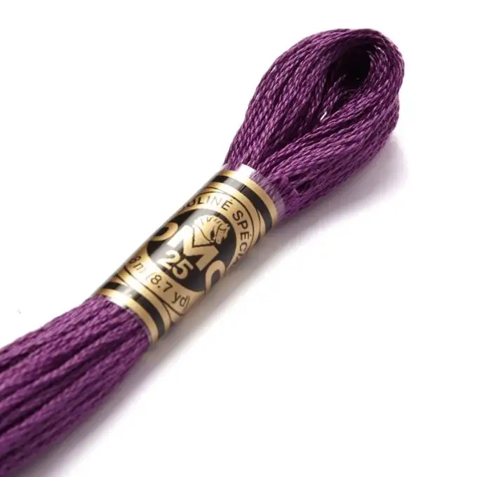 Filato mouliné da ricamo toni rosa-viola COL 327