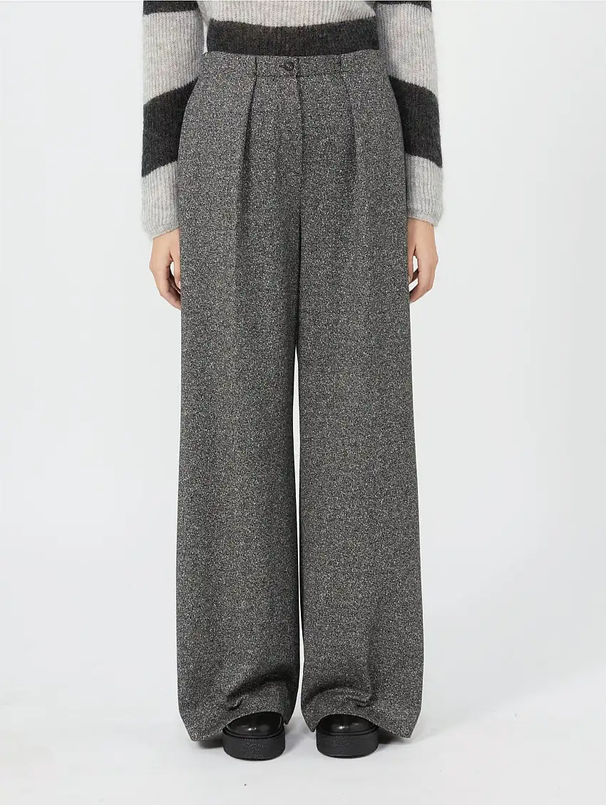 Pantaloni in Jesery di Viscosa Stretch Sale e Pepe Grigio