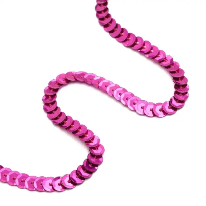 Nastro paillettes al metro - fucsia