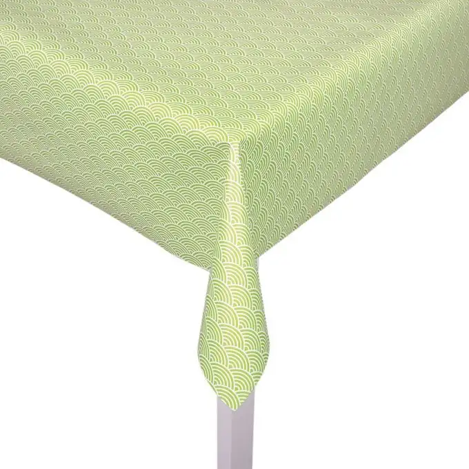 Tovaglia cerata verde a squame