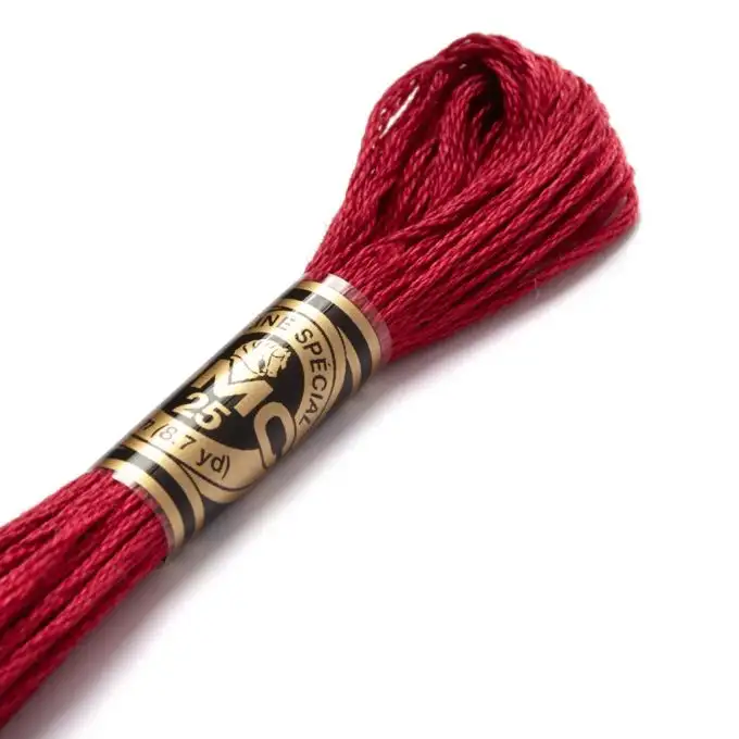 Filato mouliné da ricamo tonalità rosse COL 498
