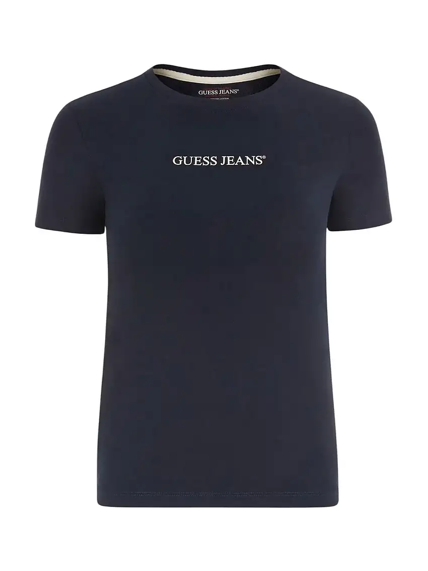 GUESS Women's T-shirt GJ SS CN SLIM LOGO PRINT TEE W4YI01 J1314 A71W Blue