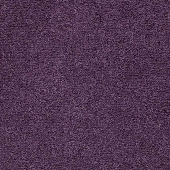 Tessuto spugna viola unito Câlin