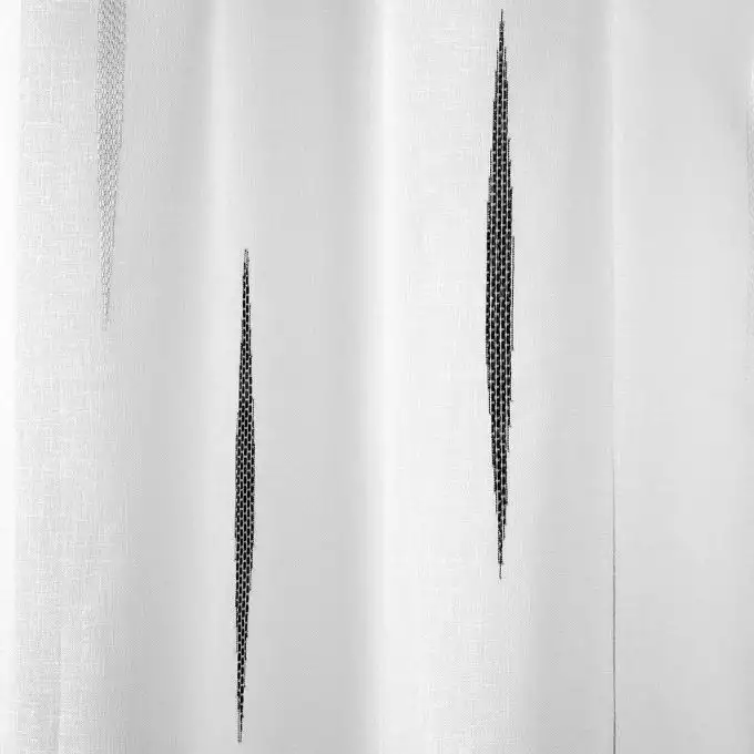 Tessuto velato righe nere e grigie