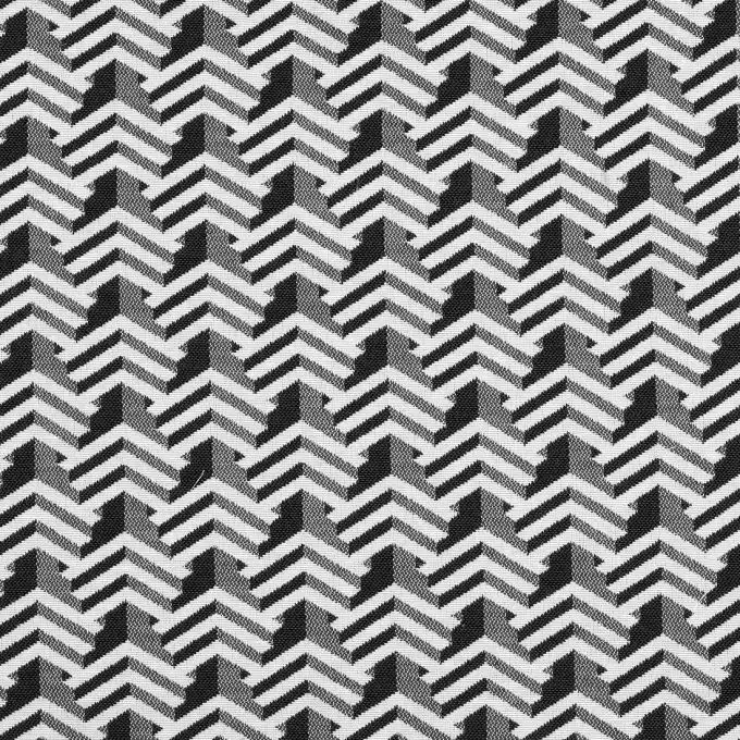 Tessuto jacquard nero a spina di pesce