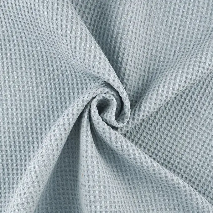 Tessuto spugna nido d'ape blu ghiaccio