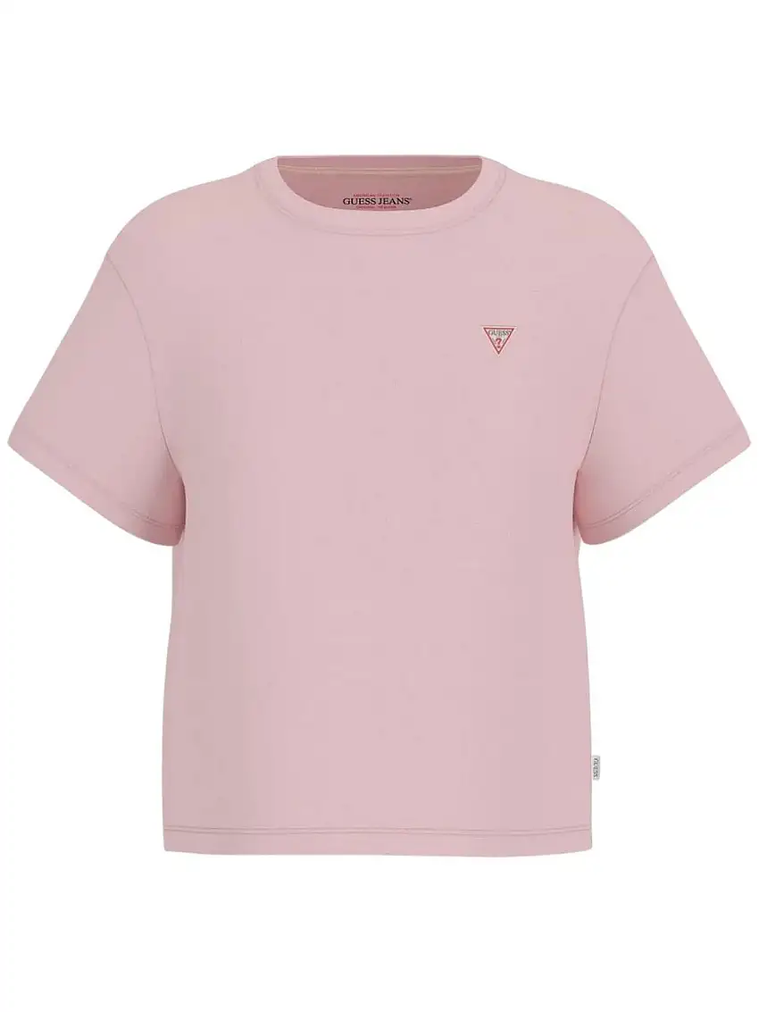 GUESS Women's T-shirt GJ SS CN BOXY MINI TRIANG TEE W4YI05 K8HM0 A61U Pink