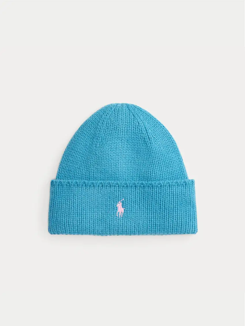 Cappello in Lana Merino Extrafine Blu