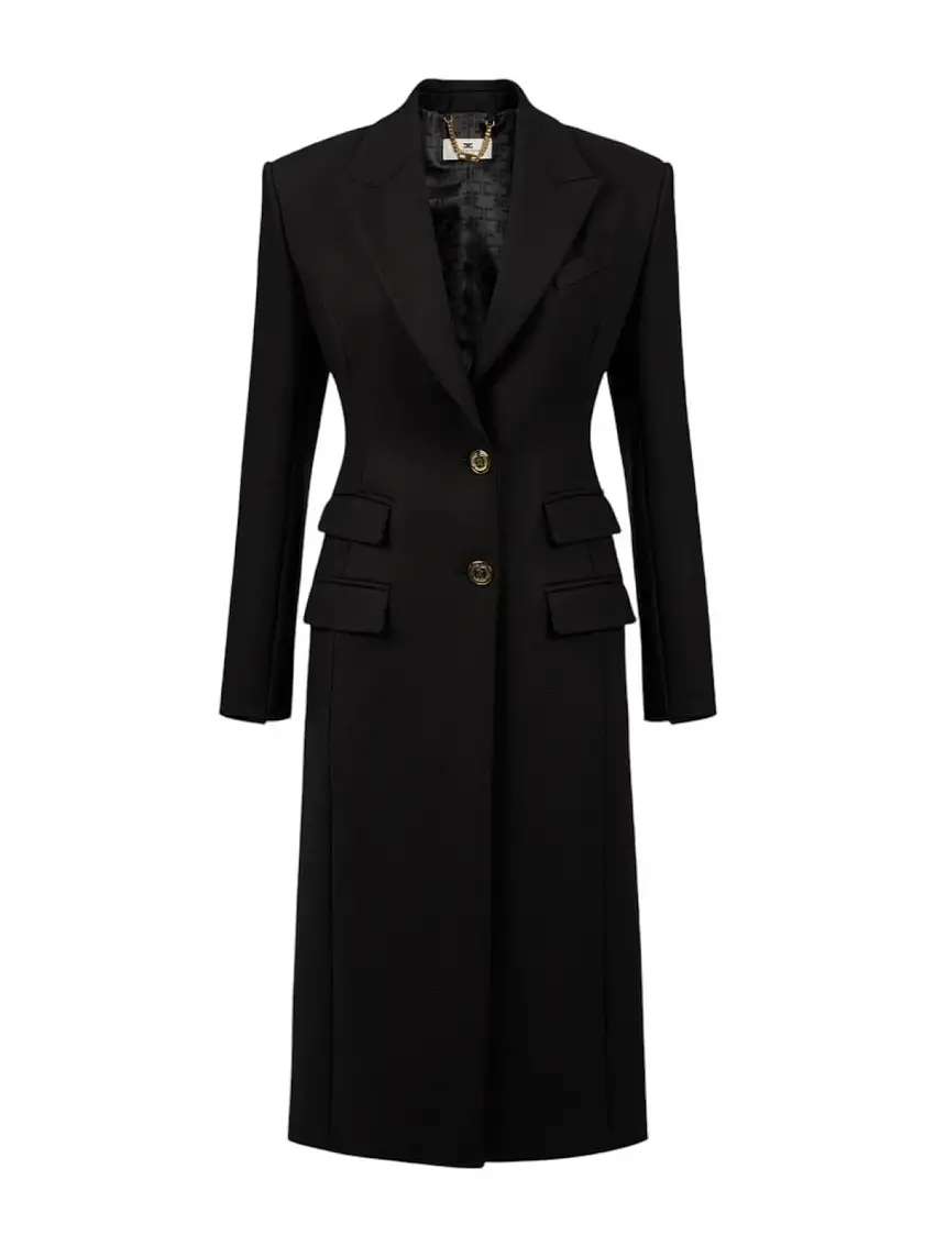 ELISABETTA FRANCHI Women's Coat CP00146E2 110 Black