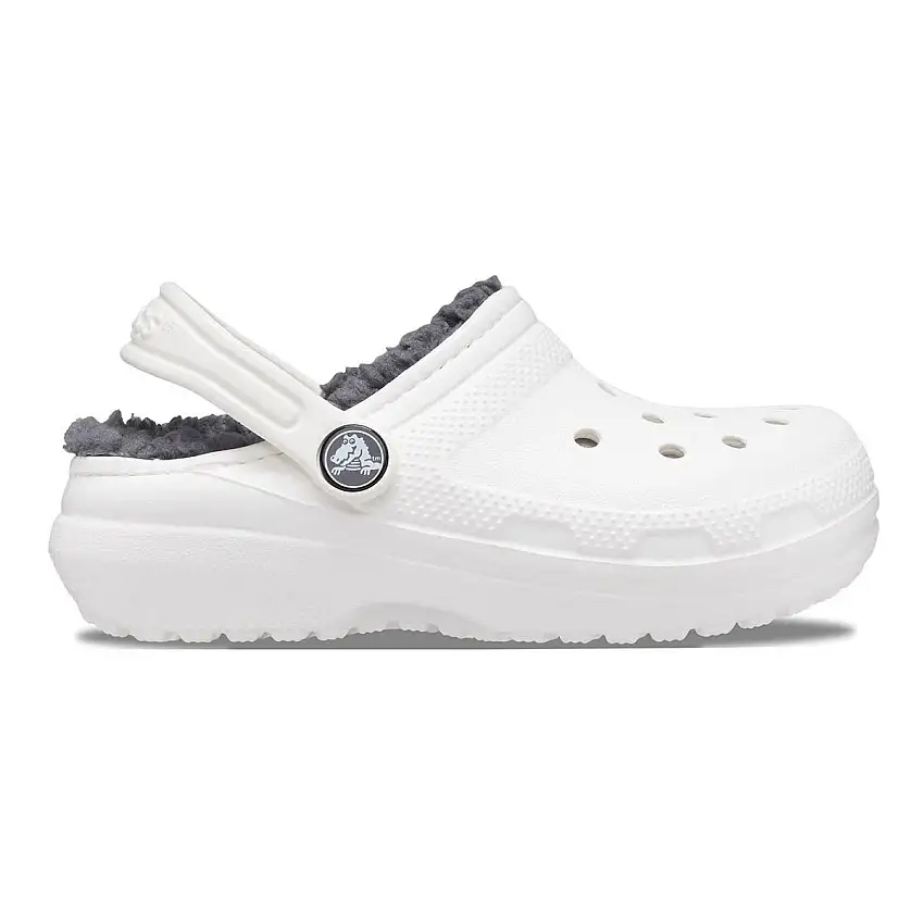 Crocs Classic Lined Clog Kid Slippers White/Grey