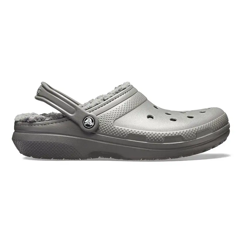 Crocs Classic Lined Clog Unisex Gray Slippers