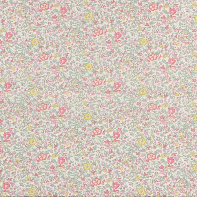 Popeline di cotone Liberty Katie e Millie rosa