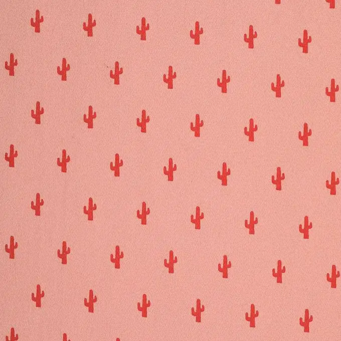 Tessuto gabardine cactus corallo