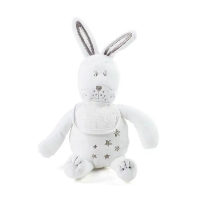 Peluche coniglio bianco da ricamare