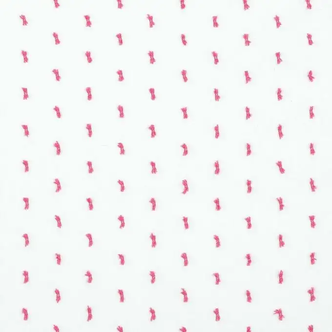 Tessuto velo di cotone plumetis rosa